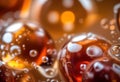 macro cola background,Background of cola with ice and bubbles Royalty Free Stock Photo