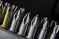 Macro Collection Of Phillips, Torx, Star And Slotted Bits 5 Royalty Free Stock Photo