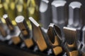 Macro Collection Of Phillips, Torx, Star And Slotted Bits 7 Royalty Free Stock Photo
