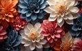 Macro color flower Seamless texture volumetric background