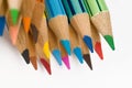 Macro color pencils Royalty Free Stock Photo
