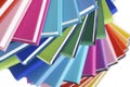 Macro of colorful books fan Royalty Free Stock Photo