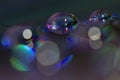 Macro Colors photography of water on a compact disk Royalty Free Stock Photo