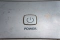 Plastic Power button on an old device Royalty Free Stock Photo