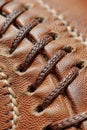 Macro Detail of Baseball Stitching and Leather Texture