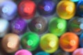 Macro detail of colorful wax crayon colors Royalty Free Stock Photo