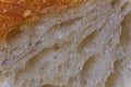 Macro detail of cut bread Royalty Free Stock Photo