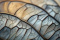 Macro detail of a leaf texture. Abstract background for design, A delicate and thin texture of a butterfly wing, AI Generated Royalty Free Stock Photo