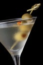 Macro detail of martini cocktail