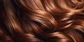 Macro detail to bright brown hair