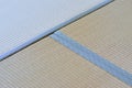 Macro details of traditional Japanese Tatami floor mats Royalty Free Stock Photo