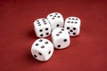 Macro of Dice with shallow depth of field Royalty Free Stock Photo