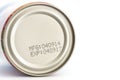 Macro expiration date on canned food Royalty Free Stock Photo