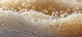 Macro Foam Texture with Microbubbles in Soft Golden Light Royalty Free Stock Photo