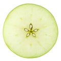 Macro food collection - Green apple slice Royalty Free Stock Photo