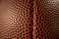 Macro Football Stitching Royalty Free Stock Photo