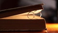 Book and Gold Wedding Rings macro closeup shoot diamon Jewellery