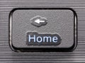 Macro home key on computer keyboard Royalty Free Stock Photo