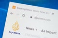 Aljazeera.com Web Site. Selective focus. Royalty Free Stock Photo