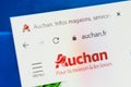 Auchan Web Site. Selective focus.