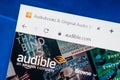 Audible.com Web Site. Selective focus.