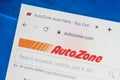 Autozone.com Web Site. Selective focus. Royalty Free Stock Photo