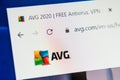 Avg.com Web Site. Selective focus. Royalty Free Stock Photo