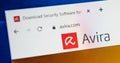 Avira Web Site. Selective focus. Royalty Free Stock Photo