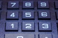 Close up image of Calculator Number pad. Royalty Free Stock Photo