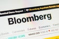 Bloomberg Web Site. Selective focus.