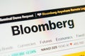 Bloomberg Web Site. Selective focus. Royalty Free Stock Photo