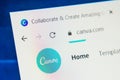 Canva.com Web Site. Selective focus. Royalty Free Stock Photo