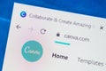 Canva.com Web Site. Selective focus. Royalty Free Stock Photo