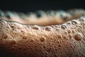 Macro Shot of Foam Ring with Crisp Microbubbles in Soft Cinematic Lighting Royalty Free Stock Photo
