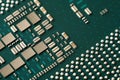 Macro Close-Up of CPU BGA Backside with Pads and Components Royalty Free Stock Photo