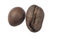 Image of coffee-bean on the white background isolated Royalty Free Stock Photo