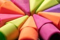 Macro image of colorful pencil erasers