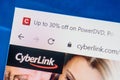 Cyberlink.com Web Site. Selective focus. Royalty Free Stock Photo