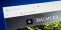 Daimler Web Site. Selective focus. Royalty Free Stock Photo