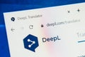 Deepl.com Web Site. Selective focus. Royalty Free Stock Photo
