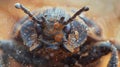 Macro image of a desert beetles back showing the small grooved bumps that allow it to collect water from the air