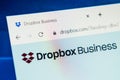 Dropbox.com Web Site. Selective focus. Royalty Free Stock Photo