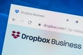 Dropbox.com Web Site. Selective focus. Royalty Free Stock Photo