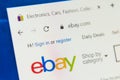 Ebay.com Web Site. Selective focus.