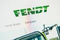 Fendt Web Site. Selective focus.