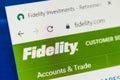 Fidelity.com Web Site. Selective focus.