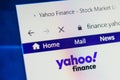 Finance.yahoo.com Web Site. Selective focus. Royalty Free Stock Photo
