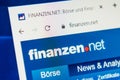 Finanzen.net Web Site. Selective focus. Royalty Free Stock Photo