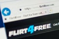 Flirt4Free.com Web Site. Selective focus.