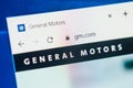 General motors Web Site. Selective focus. Royalty Free Stock Photo